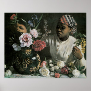 Poster Peônias africanas por Bazille, flores da mulher d