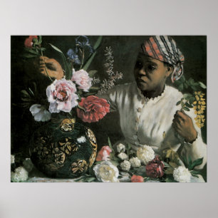 Poster Peônias africanas por Bazille, flores da mulher d