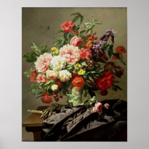 Póster Peonies, Poppies and Roses, 1849