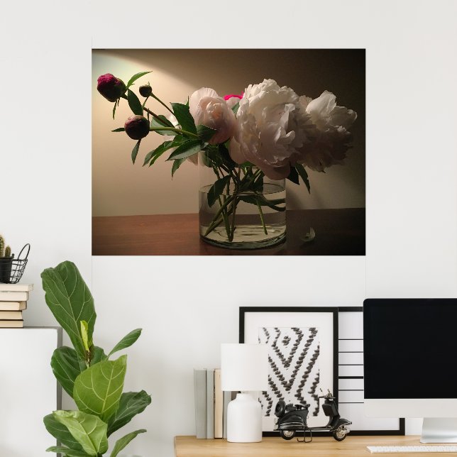 Poster Peony, (Escritório em casa)