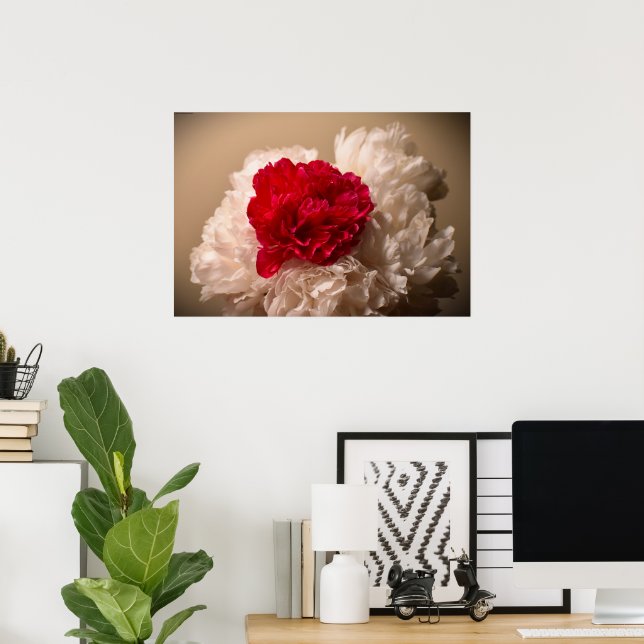 Poster Peony, (Escritório em casa)