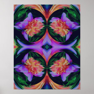 Poster Peony Flower Energy Abstrato Art