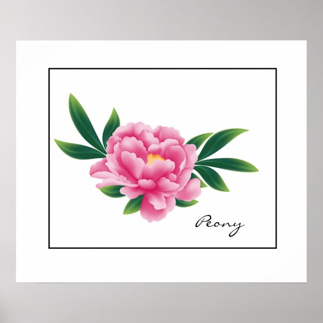 Poster Peony Rosa-poster (Frente)