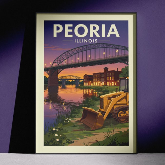 Poster Peoria Illinois Antiga (Criador carregado)
