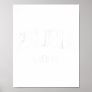 Poster Peoria Segundo grau Hs Peoria Il Retro Esporte