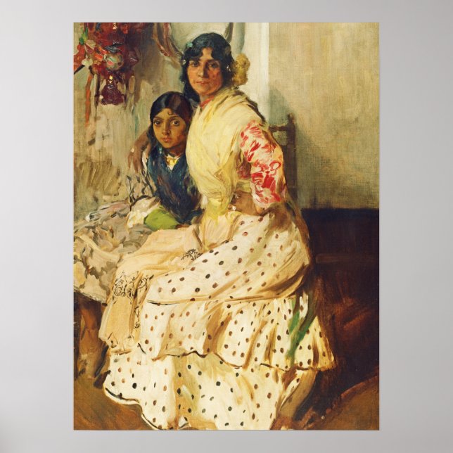 Poster Pepilla e sua Filha, Joaquín Sorolla  (Frente)