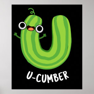Poster Pepino Engraçado E Engraçado Escuro BG