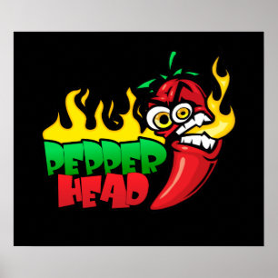 Poster Pepper Head $24,95 Vetor Art Wall