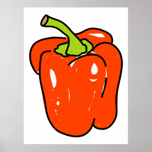 Póster Pepper Vermelho