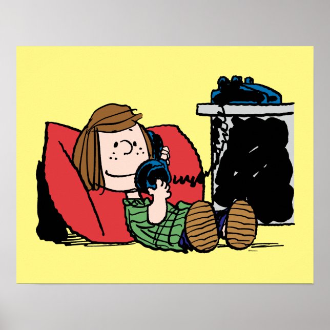 Poster Peppermint Patty no telefone (Frente)