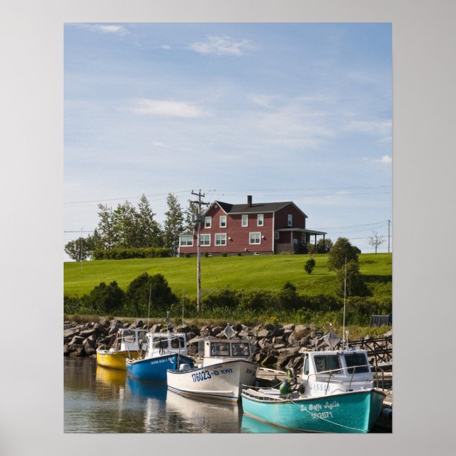 Póster Pequena aldeia piscatória perto de Grande-Riviere, (Frente)