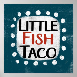 Poster Pequena Arte de Parede de Taco de Peixe