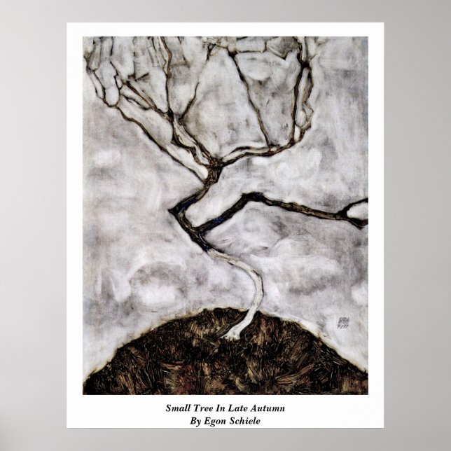 Poster Pequena Árvore No Outono Final De Egon Schiele (Frente)
