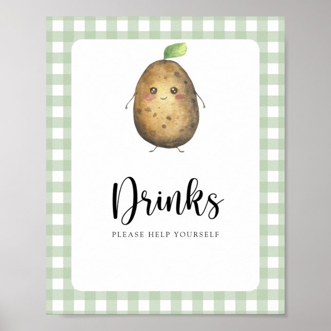 Poster Pequena batata - Bebidas ajudem-se (Frente)