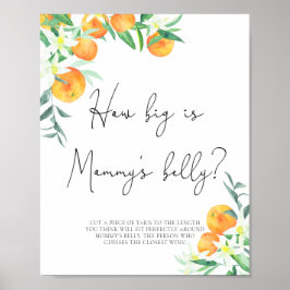 Poster Pequena bonitinha do tamanho do jogo de barriga de