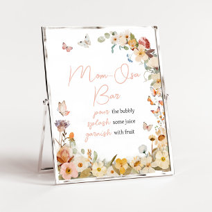 Poster Pequena Borboleta-de-flor-selvagem Mãe Bar Osa