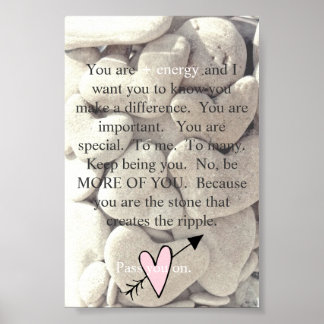 Póster Pequena canvas de amor para pessoas de energia pos