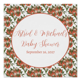 Póster Pequena Cutie Clementine | Chá de fraldas Citrus