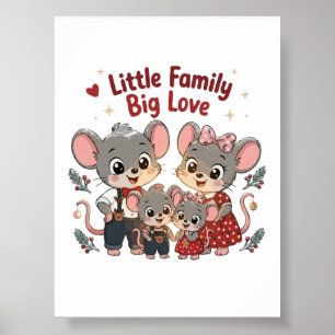 Poster Pequena Família Grande Amor Rato Fofo
