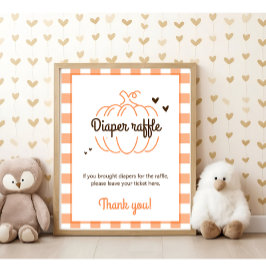 Poster Pequena Fralda de Chá de fraldas de abóbora doce R