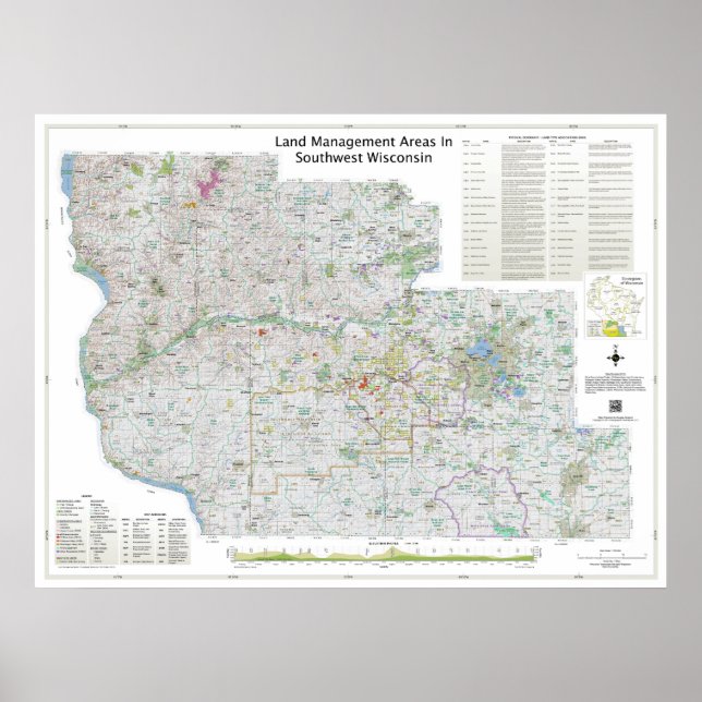 Poster Pequena | Land Mgg Area No Sudoeste De Wisconsin (Frente)