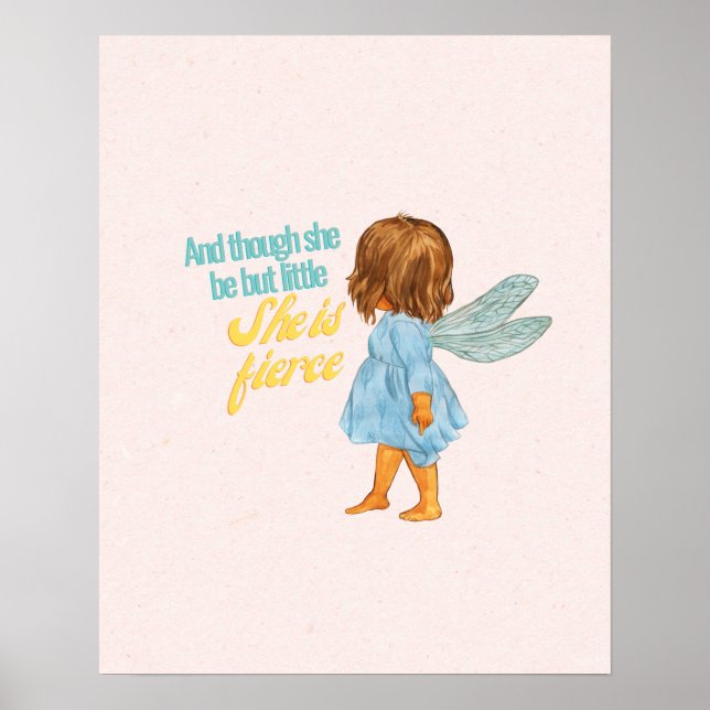 Poster Pequena Mas Feroz Fada De Pele Marrom Doce (Frente)