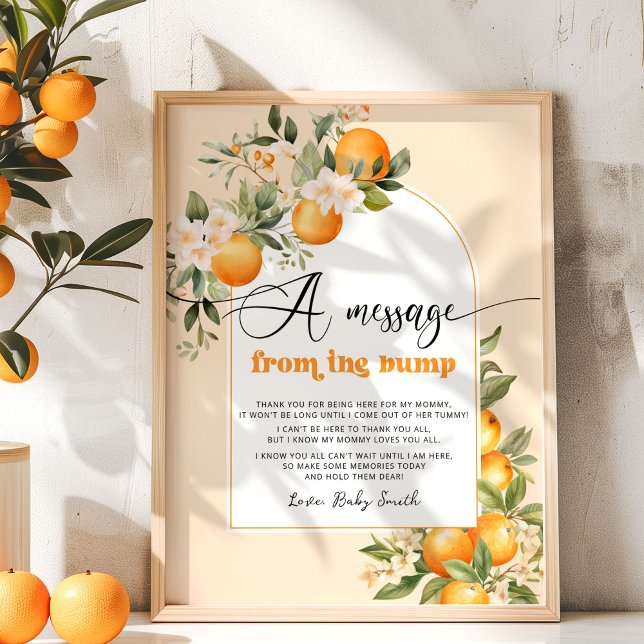 Poster Pequena mensagem de chá de fraldas da taça (Criador carregado)