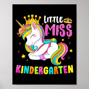 Poster Pequena Miss Jardim De Infância De Volta À Escola,