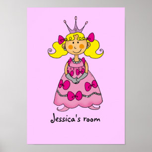 Póster Pequena princesa (cabelo louro)