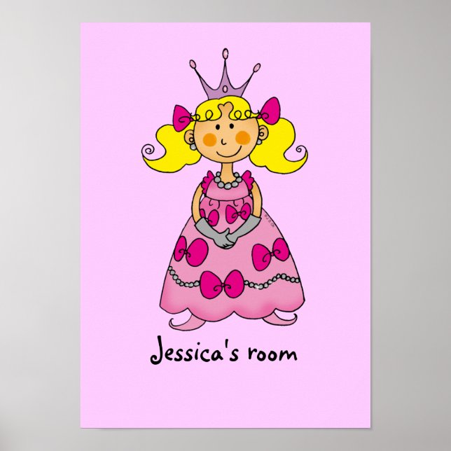 Póster Pequena princesa (cabelo louro) (Frente)