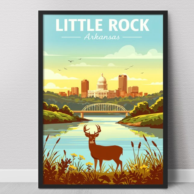 Poster Pequena Rocha Arkansas Vintage (Criador carregado)