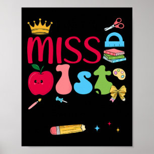 Poster Pequena Senhorita Aluna da 1ª Série Primeiro Dia d