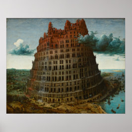 Póster Pequena Torre de Babel de Pieter Bruegel, o Velho