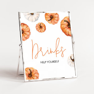 Poster Pequenas Bebidas De Chá de fraldas De Abóbora Mini