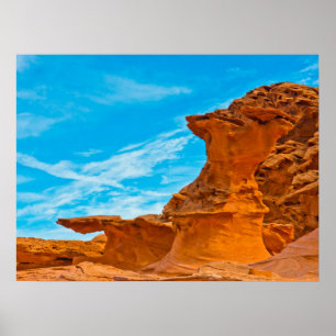 Poster Pequenas Esculturas de Rocha Vermelha na Finlândia