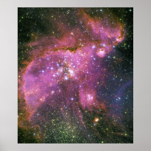 Poster Pequenas estrelas esculpem pequenas nuvens de maga