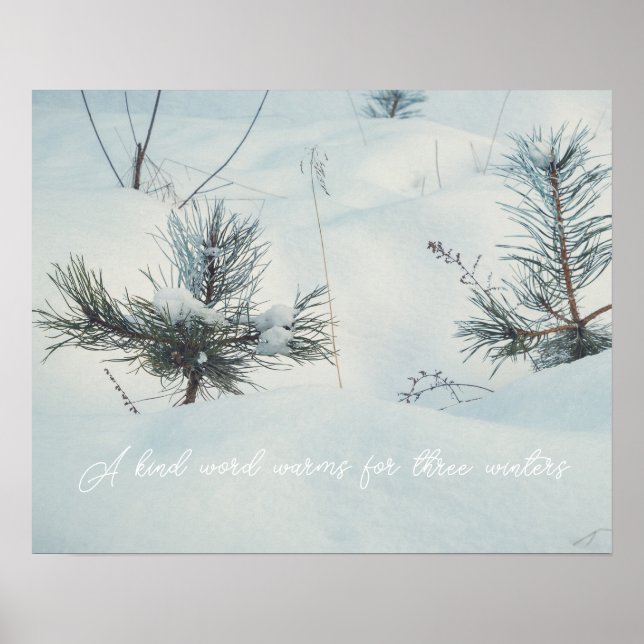 Poster Pequenas fontes sob neve (Frente)