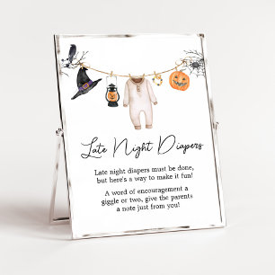 Poster Pequenas Fraldas Noturnas de Boo Halloween