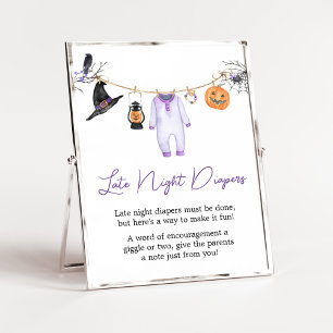 Poster Pequenas Fraldas Noturnas de Halloween Tarde