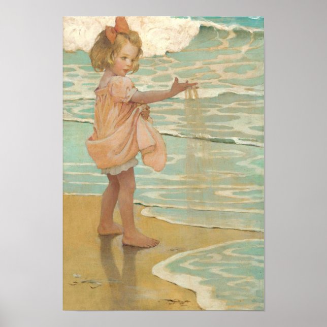 Poster Pequenas Gotas de Água por Jessie Wilcox-Smith (Frente)