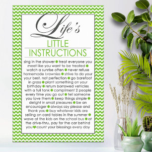 Poster Pequenas Instruções de Vida Verde Lima
