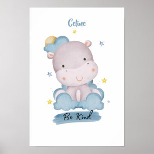 Poster Pequenas Lições Hippo das Nuvens