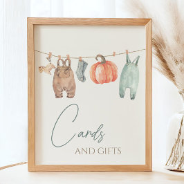 Poster Pequenas roupas de abóbora Cartões e presentes