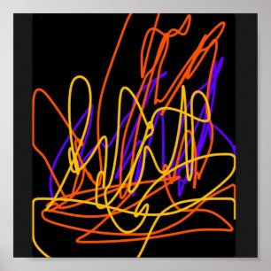 Poster Pequeno 8x8 "poster neon colorido"