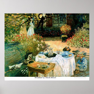 Póster Pequeno almoço por Claude Monet
