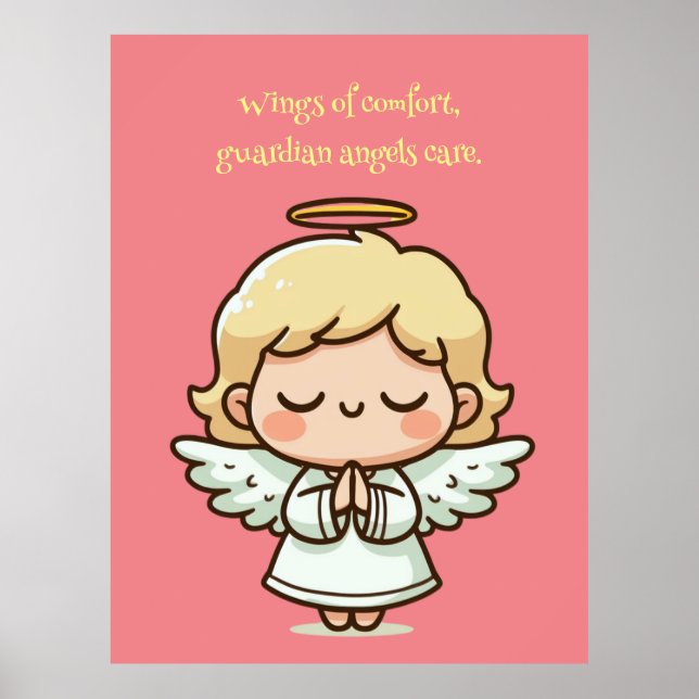 Poster Pequeno anjo orando (Frente)