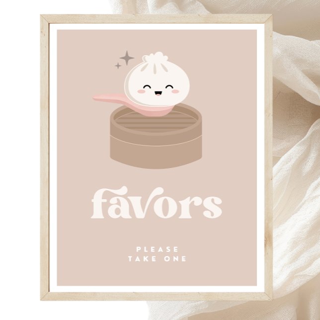 Poster Pequeno Bao Dim Sum Favor Sinal (Criador carregado)