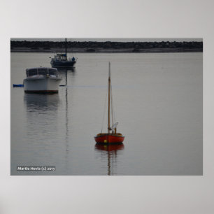 Póster Pequeno Barco Vermelho