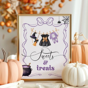 Poster Pequeno Boo halloween Clothesline Sweets and Treat