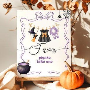 Poster Pequeno Boo Halloween Favor da Linha de Fechamento
